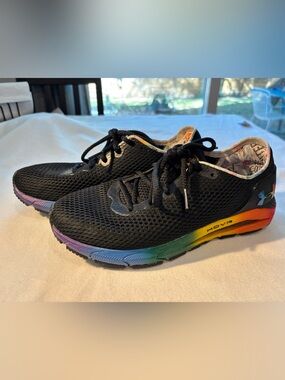 Under Armour Pride Trainers with Rainbow Gradient Midsole W9.5